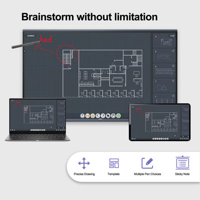 75&quot; H10 affichage interactif futé de tableau blanc interactif d'écran tactile d'OEM 4K UHD