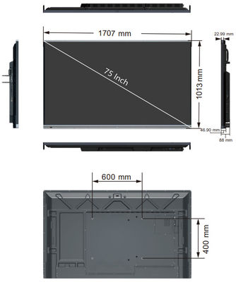 H6C panneau futé UHD de 75 pouces 20 points d'écran tactile de panneau d'usine interactive d'OEM
