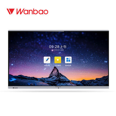 Tableau blanc interactif futé 75&quot; de bureau d'école contact Digital TV de LED 4K IR