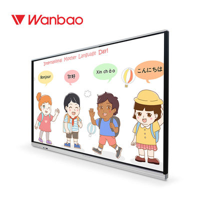 Enfants de enseignement d'indicateur réglable interactif de tableau blanc d'écran tactile de 65 pouces