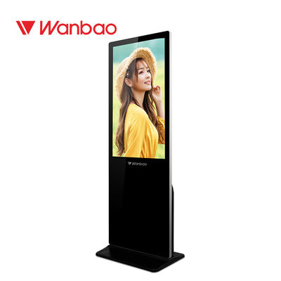 43-65inch Wifi ultra mince avec le support extérieur tournant de Digital TV d'annonce de verre trempé plancher de 65 pouces tenant le contact Kios d'affichage à cristaux liquides