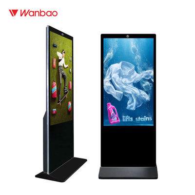 Kiosque interactif intelligent 65" d'affichage d'écran tactile avec autonome d'intérieur de corps mince