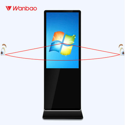 Kiosque interactif intelligent 65" d'affichage d'écran tactile avec autonome d'intérieur de corps mince