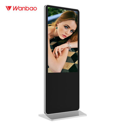 Plancher de 55 pouces tenant le kiosque interactif d'écran tactile de joueur de la publicité d'affichage à cristaux liquides