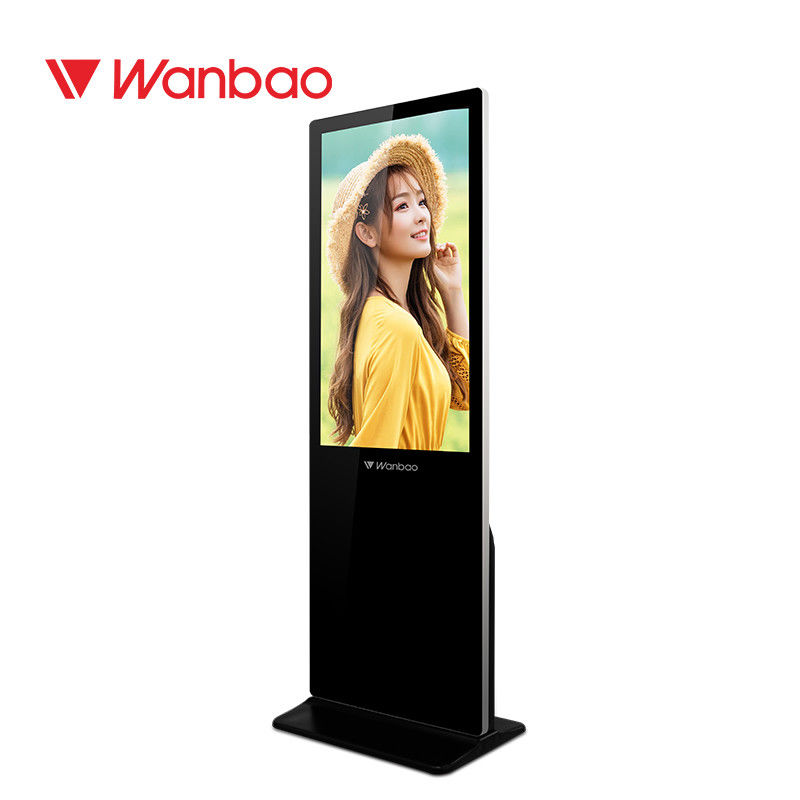 43-65inch Wifi ultra mince avec le support extérieur tournant de Digital TV d'annonce de verre trempé plancher de 65 pouces tenant le contact Kios d'affichage à cristaux liquides